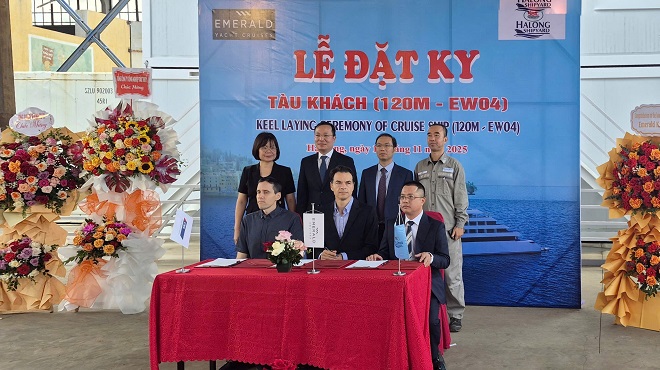 Keel laying ceremony of passenger ship 120 – EW04